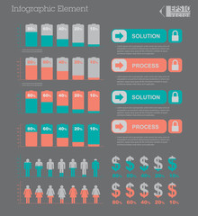 Graph infographic element