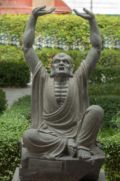 Kungfu master statue