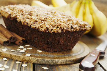 Homemade banana cake
