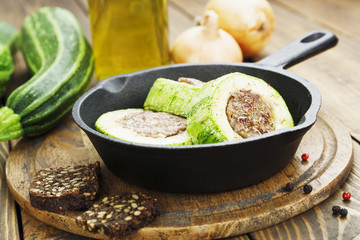 Zucchini with meat