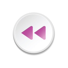 Rewind button. Metal player buttons. vector illustration