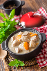 Meat in sauce with vegetables