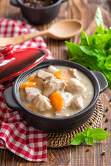 Meat in sauce with vegetables