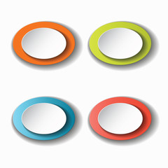 Set of colorful buttons. Vector illustration.