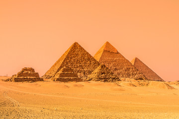 The pyramids of Giza, Cairo, Egypt.