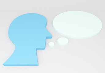 Man with speech bubble