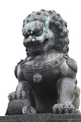 Obraz premium Bronze lion statue