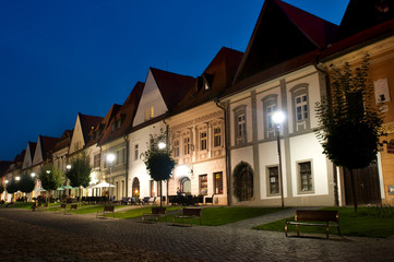 Fototapeta na wymiar Bardejov - UNESCO-Stadt - Panorama in der Nacht