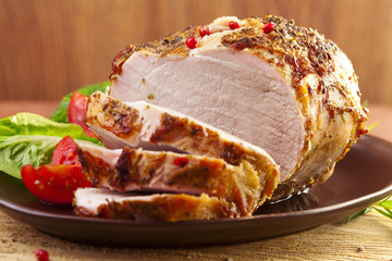 Marinated roast ham