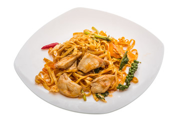 Fried noodles with pork