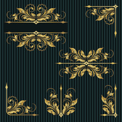 Vintage frame and corner set