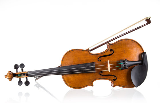 violin in vintage style