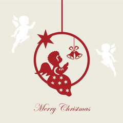 Christmas card, Merry christmas, angel