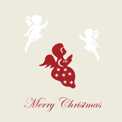 Christmas card, Merry christmas, angel