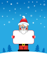 Christmas poster with Santa Claus