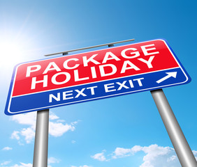 Package holiday concept.