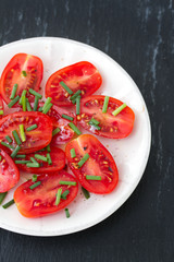 tomato salad in plate