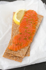 salted salmon with toast