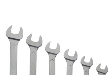 Wrenches isolated on white
