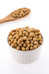 Soybean isolated on white background