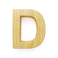 Obraz premium Wooden alphabet letter symbol - D