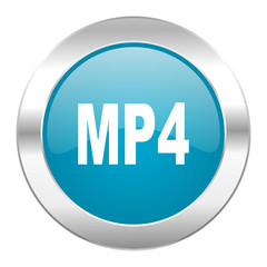 mp4 internet blue icon