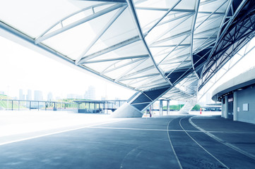 modern building and glass roof
