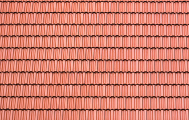 Red tiles roof background