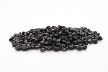 Black beans isolated on white background