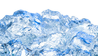 Ice. Blue background