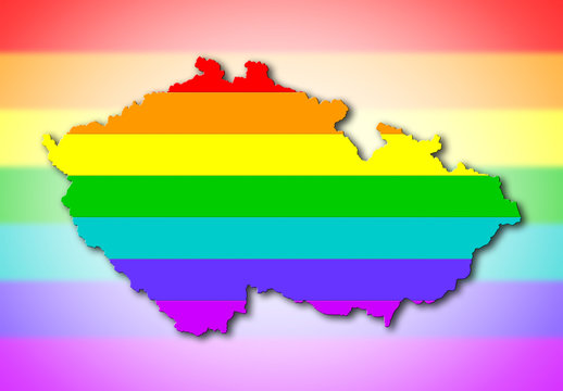 Rainbow flag pattern - Czech Republic