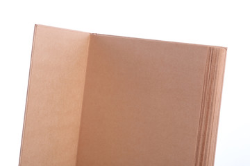 open book paper blank on white background