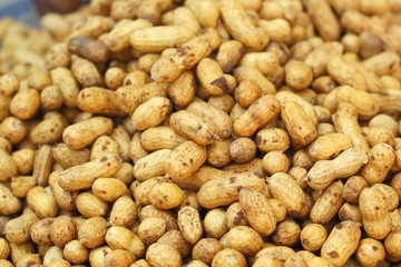 Peanut in the market on sale