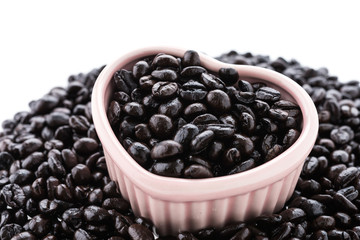 Coffee beans isolated on white background