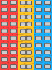 Colorful apartments building illustration. Holiday apartments.