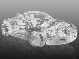 Fototapeta premium 3d model car