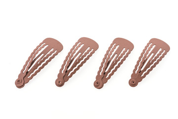 Hair clips isolated on white