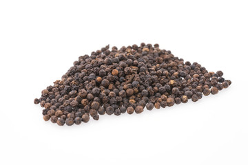 Black pepper isolated on white background