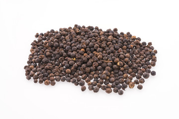 Black pepper isolated on white background
