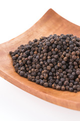 Black pepper isolated on white background