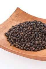 Black pepper isolated on white background