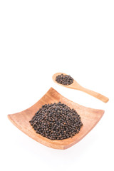 Black pepper isolated on white background