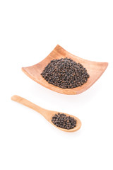Black pepper isolated on white background