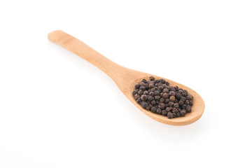 Black pepper isolated on white background