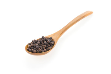 Black pepper isolated on white background
