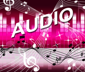 Audio Music Shows Bass Clef And Melody