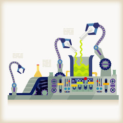 Robotic arm in the laboratory