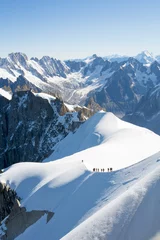 Printed kitchen splashbacks Mont Blanc Mont Blanc mountaineers
