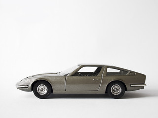 Metallic Silver Grey Classic Supercar
