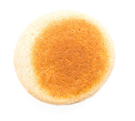 English muffin isolated on white